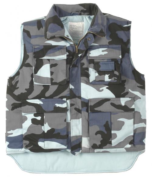 Елек , зимен , ватиран , камуфлажен ,''US SKY BLUE CAMO RANGER VEST ''