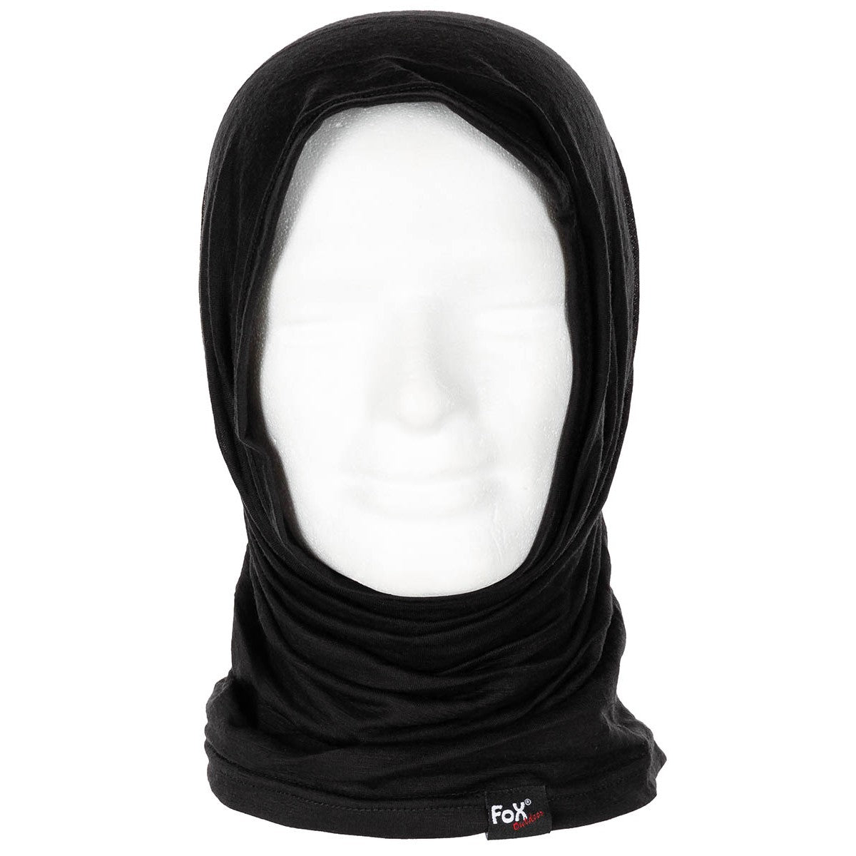 Шал тръбен многофункционален , "Merino Lite" , цвят черен