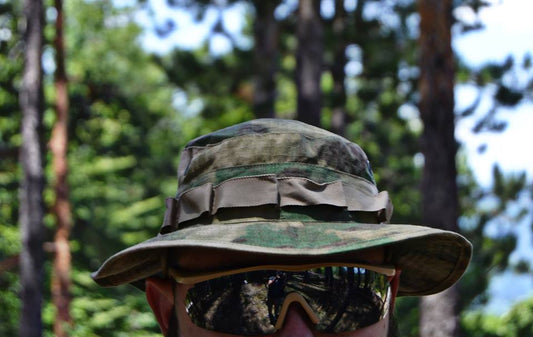 Шапка ''БУШ'' , камуфлаж '' HDT camo green '', с мека периферия , 100% памук , рип стоп .