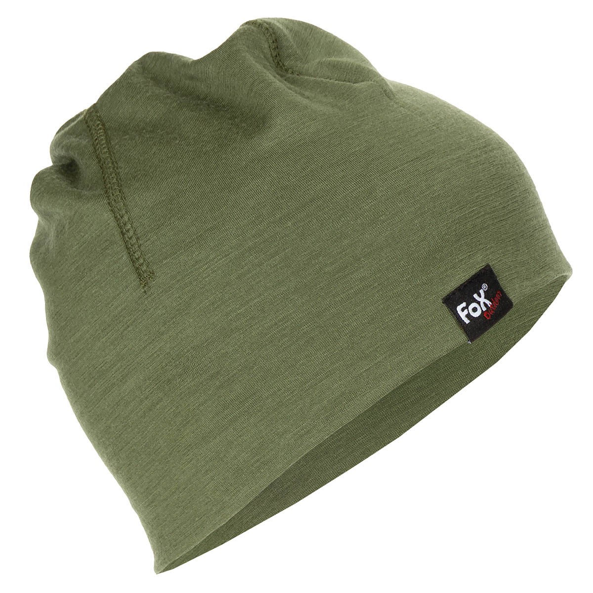 Зелена вълнена шапка Merino Lite MFH в цвят олив от 100% мериносова вълна.