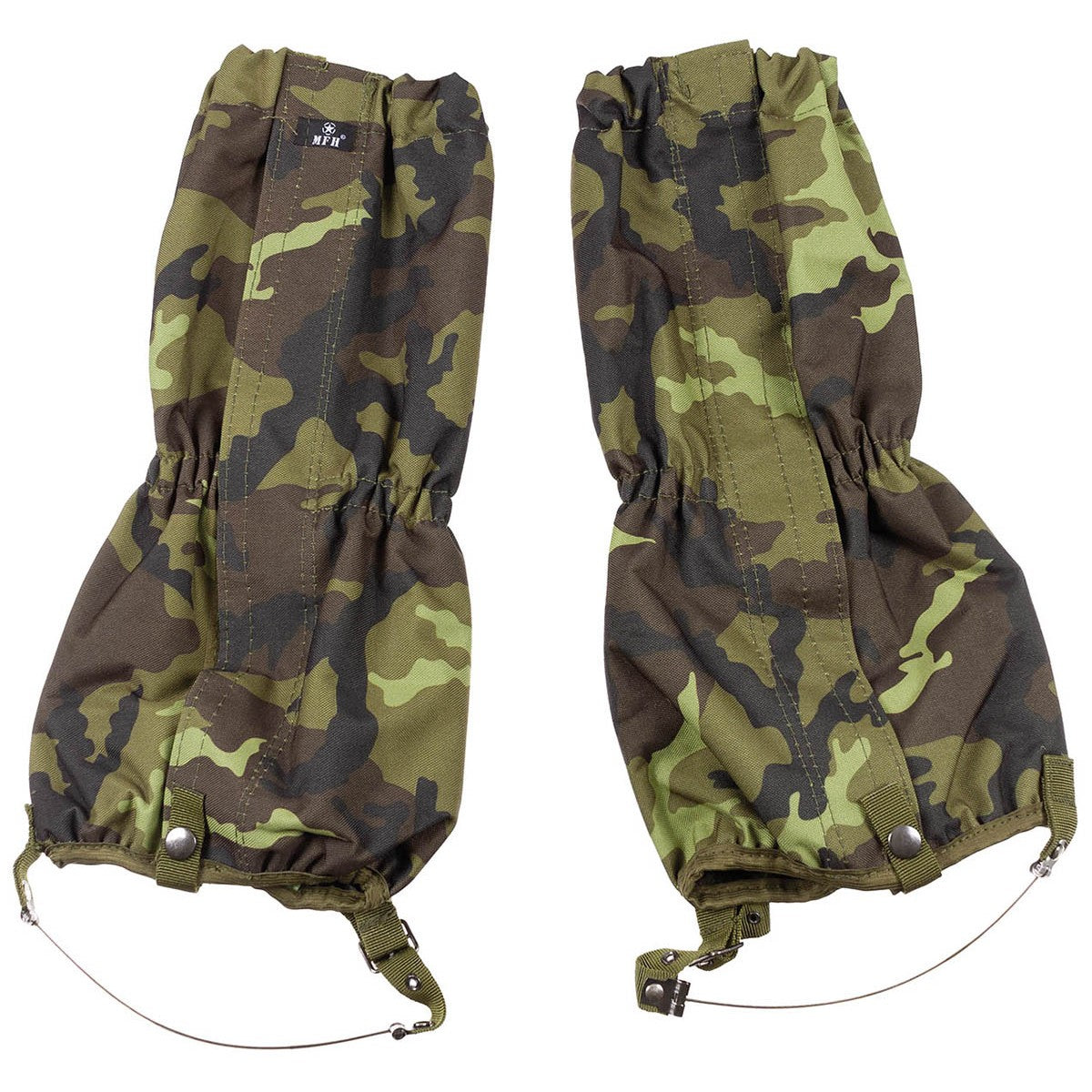 Водоустойчиви тактически гети Max Fuchs в камуфлаж M 95 CZ camo със стоманено въже и велкро код 20123 J
