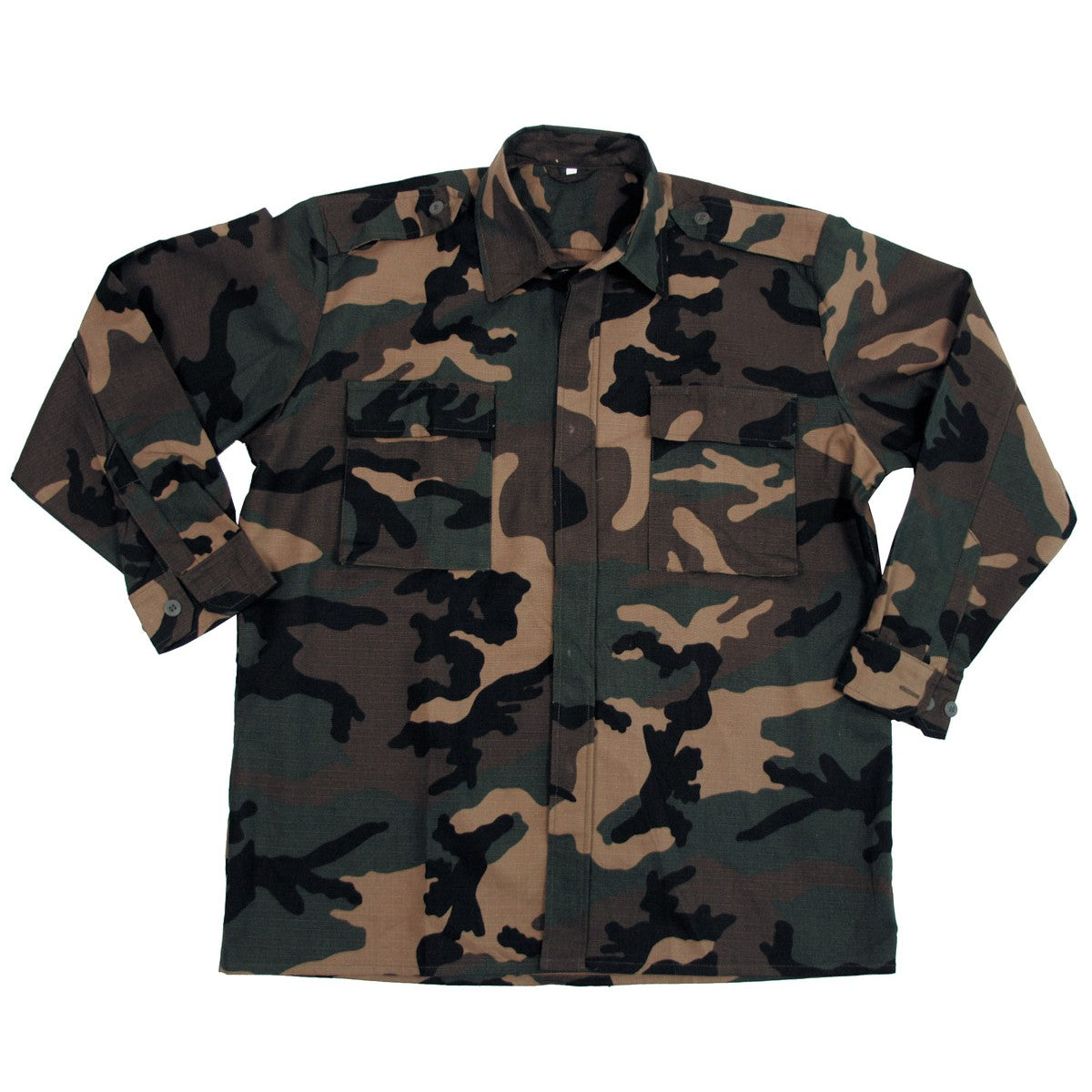 Военна риза-яке Woodland Camo от армията на Хърватия - преден изглед.