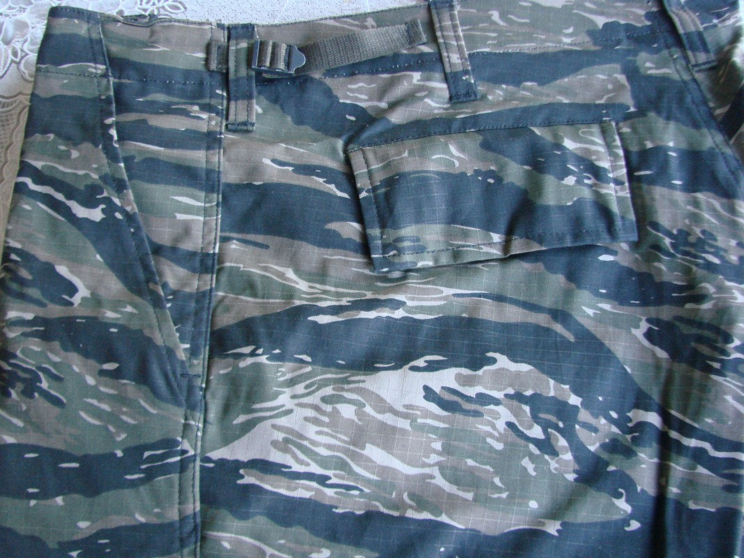 Къси камуфлажни панталони US BDU Bermuda Rip Stop tiger stripe 100% памук рип стоп