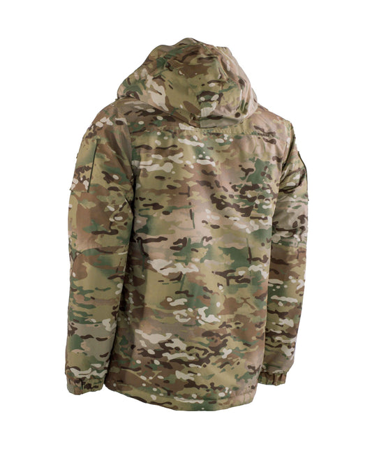 Тактическо зимно яке AB ECW Level 7 MultiCam с PrimaLoft изолация преден план