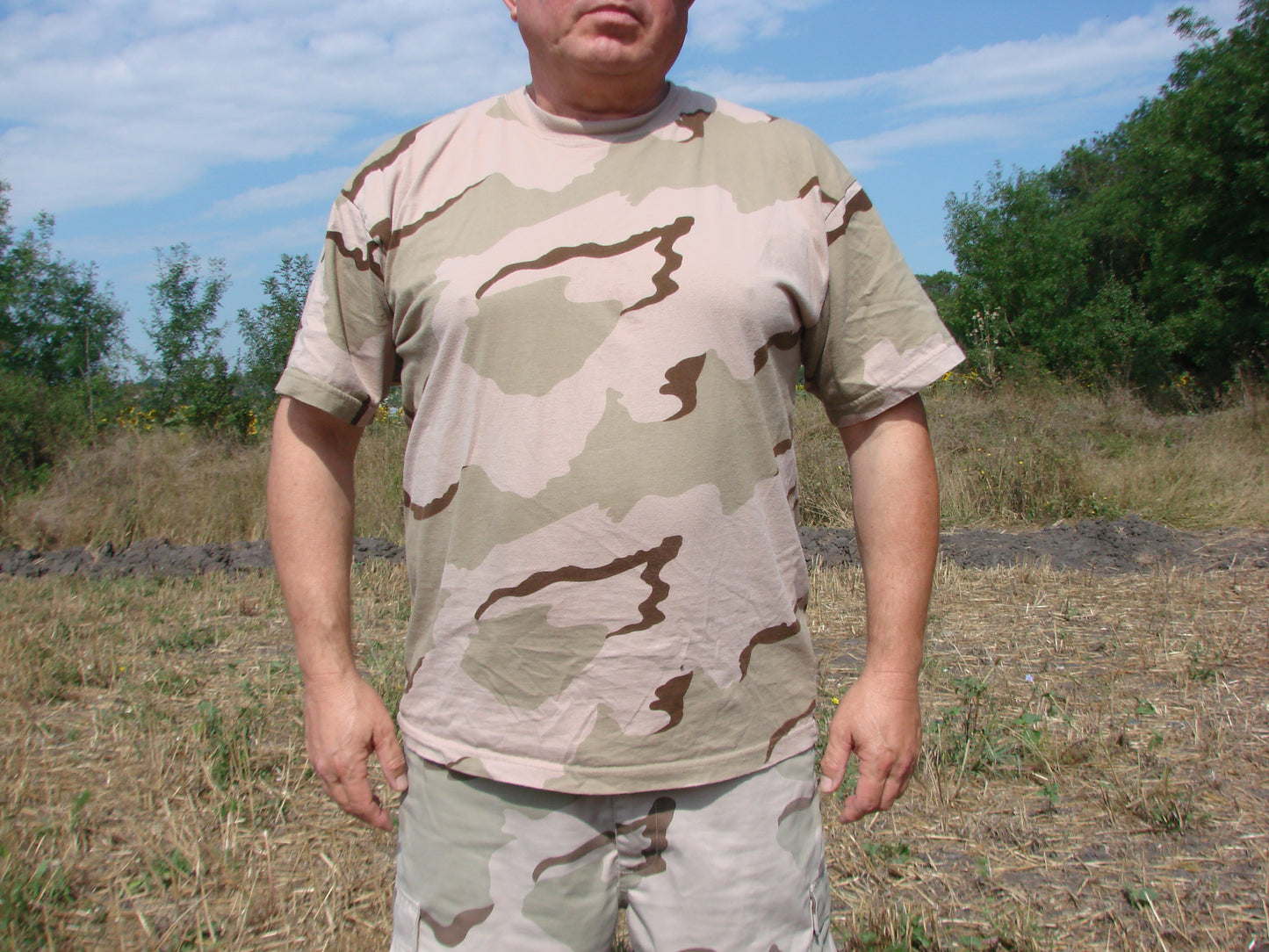 Камуфлажна тениска , '' classic-style, 3 colour desert''