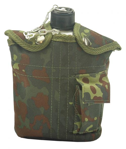 Комплект алуминиева манерка с канче и термокалъф '' FLECKTARN CAMO  ''