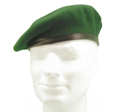 Немска военна барета , зелена , ползвана