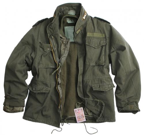 Яке ,  зимно , модел'' M65 ´VINTAGE´ STONE-WASHED '' ,  цвят '' олив''.