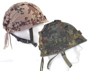 Калъф за каска от немската армия '' 5-COLOUR FLECKTARN CAMO'' двулицев  , ползван .