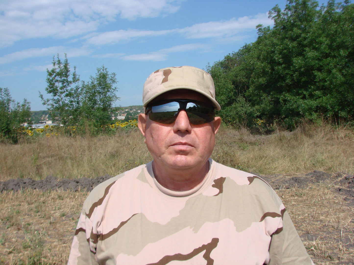 Камуфлажна  шапка с козирка , модел , US BDU Field Cap, Rip Stop,  3 col. desert , 100% памук.
