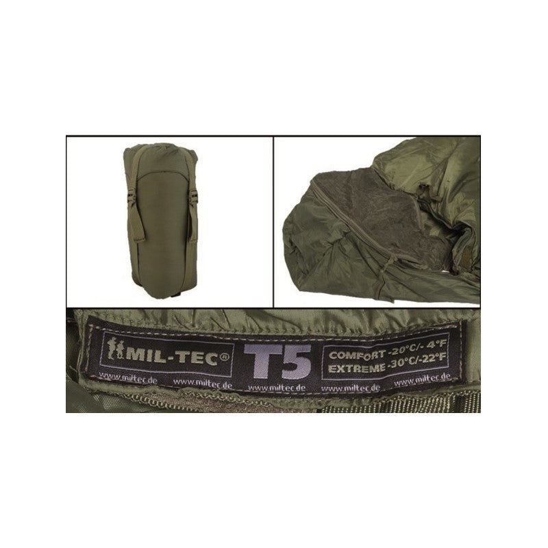 Спален чувал Tactical 5 (T5), зелен , Мил тек