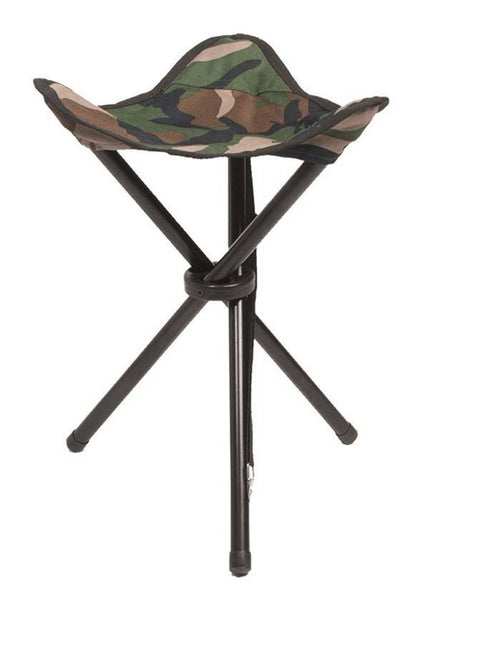 Сгъваем стол с 3 крака за къмпинг - Mil-Tec® - WOODLAND