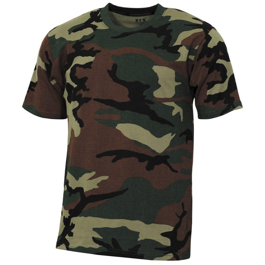 Детска тениска, "Basic", woodland, 140-145 g/m²