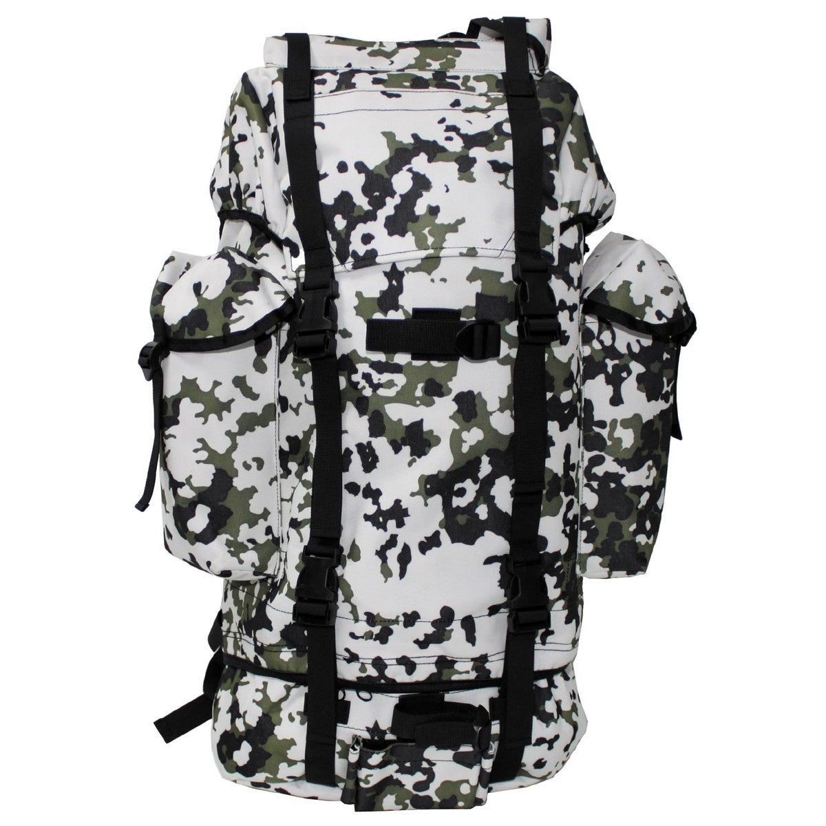 Раница туристическа , 65л , с двойно дъно , камуфлаж '' snow camo''