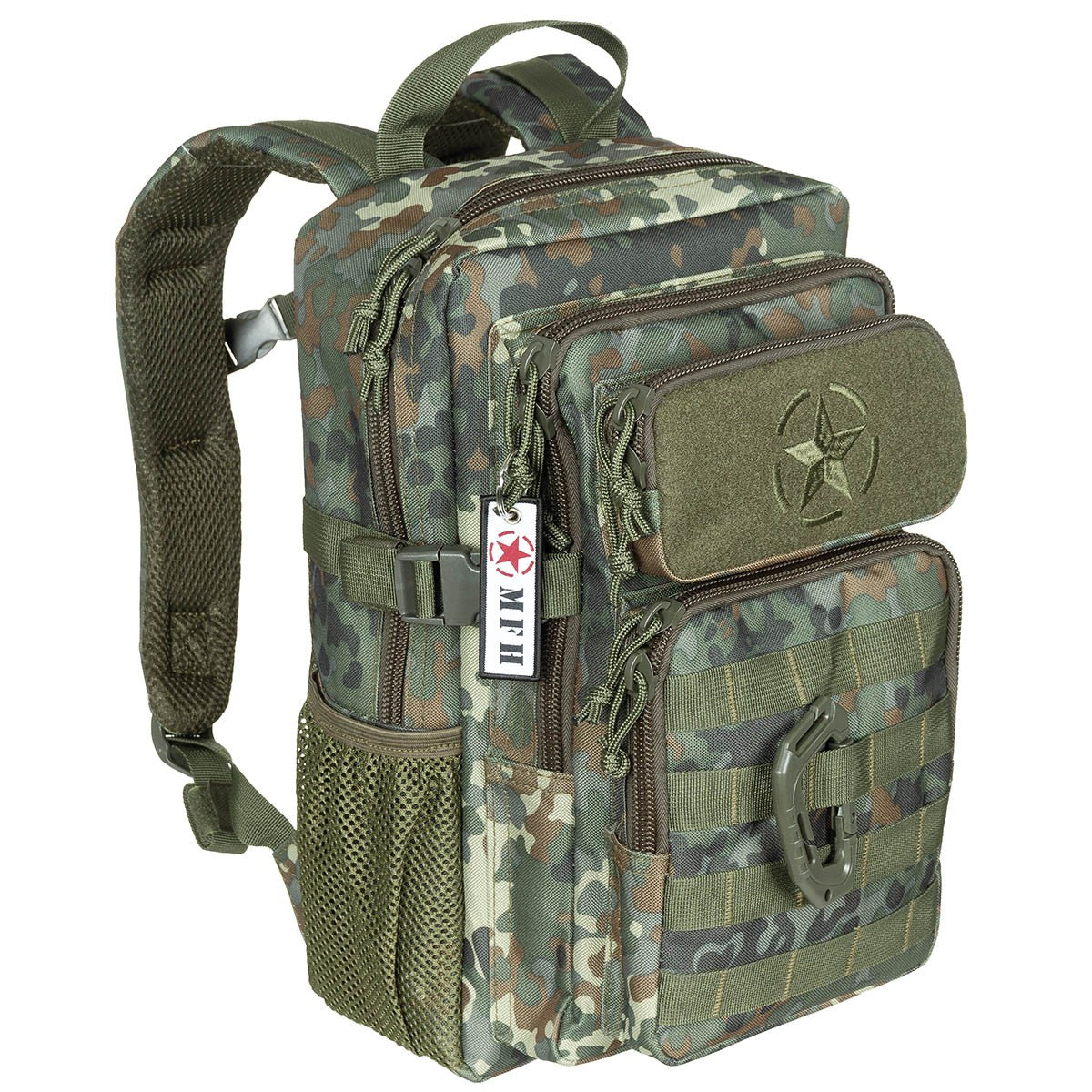 Детска тактическа раница Max Fuchs Assault "Youngster", 15L, BW Camo / Flecktarn (30330V)