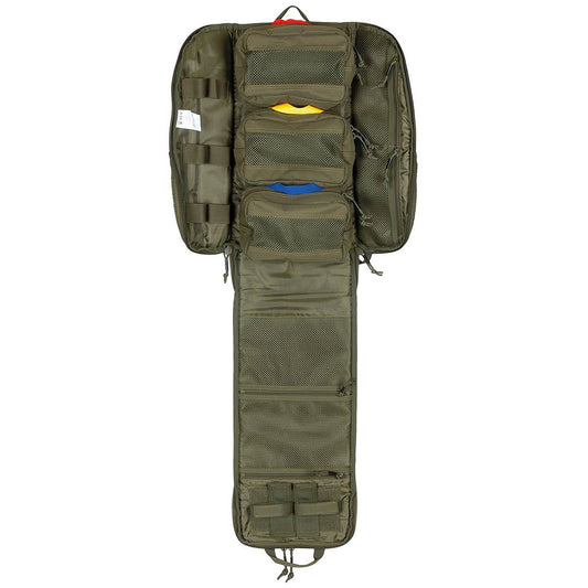 Вътрешно разпределение на медицинска раница Medic Pack 30 OD Green с подвижни велкро джобове
