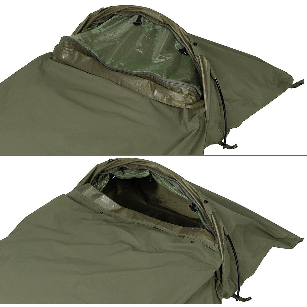 Тактически дишащ бивак калъф Max Fuchs Hooped Bivy с рейка (OD Green) | Воден стълб 10 000 мм, Код 31210B