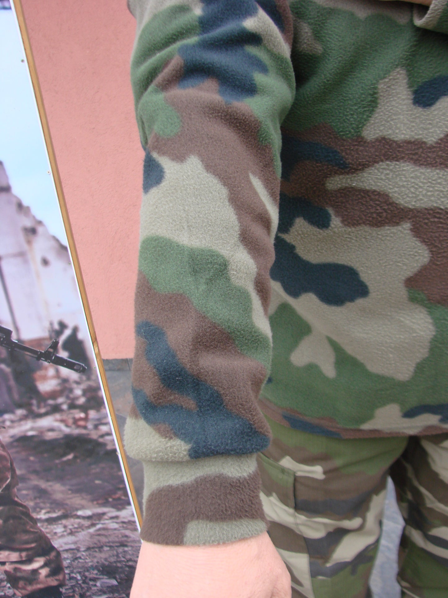 Яке полар , от армията на Франция , модел  F1, CCE camo , с цип