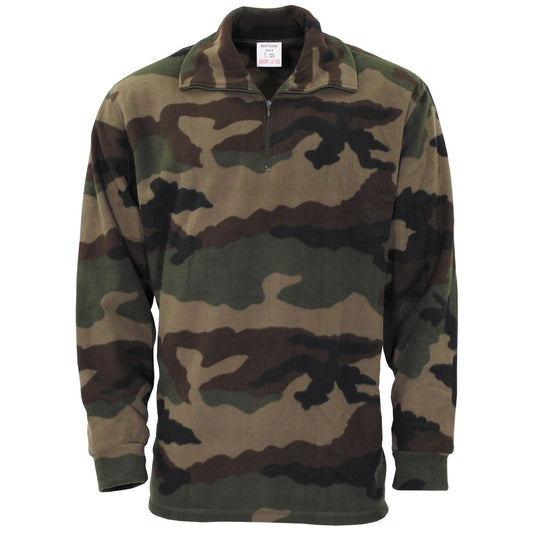 Яке полар , от армията на Франция , модел  F1, CCE camo , с цип