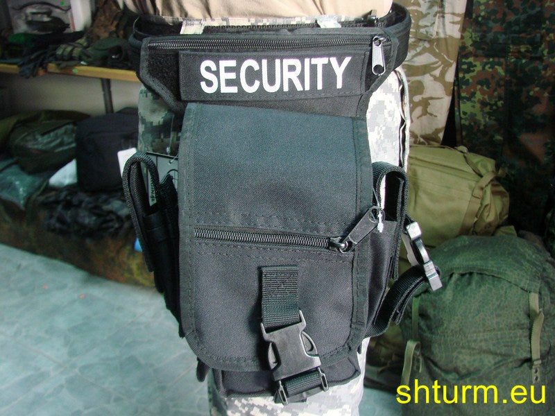 Чанта  тактическа  , за колан и бедро , модел  "SECURITY" , черна.