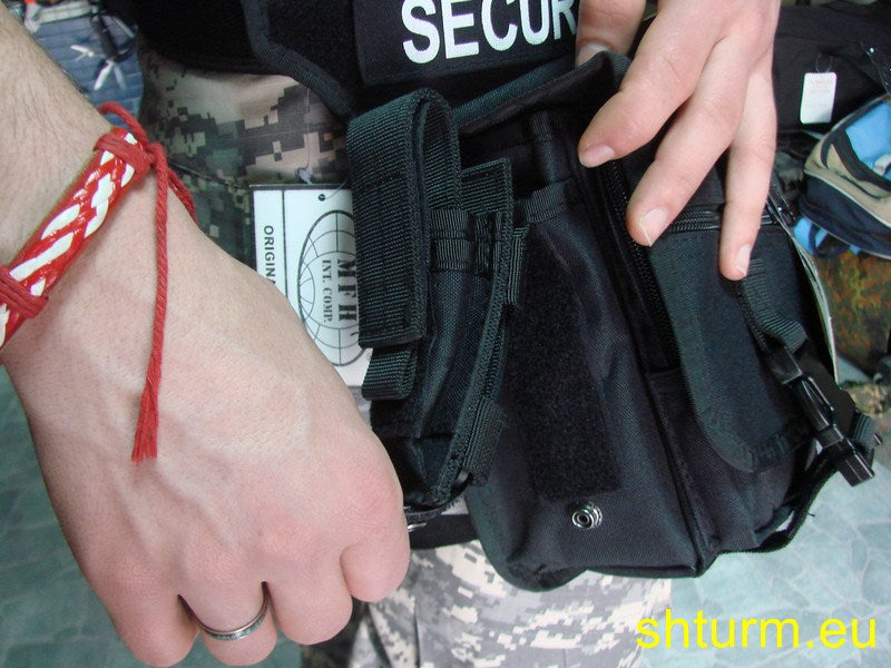 Чанта  тактическа  , за колан и бедро , модел  "SECURITY" , черна.