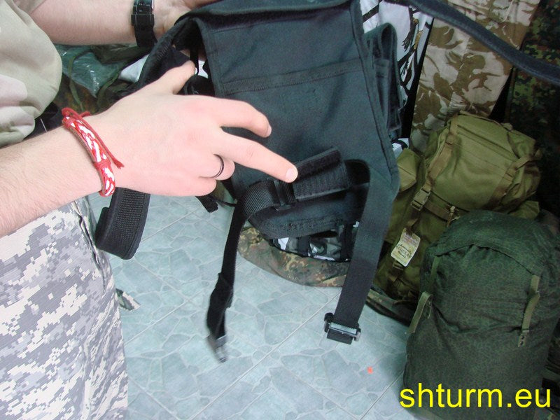 Чанта  тактическа  , за колан и бедро , модел  "SECURITY" , черна.
