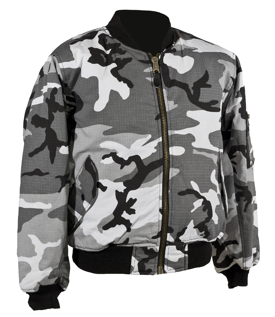 Пилотско яке бомбър модел MA-1 в градски камуфлаж US Army Urban Camo от Anton Blöhl, код 011003 – изглед отпред.