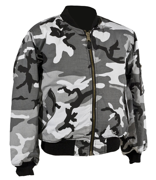 Пилотско яке бомбър модел MA-1 в градски камуфлаж US Army Urban Camo от Anton Blöhl, код 011003 – изглед отпред.