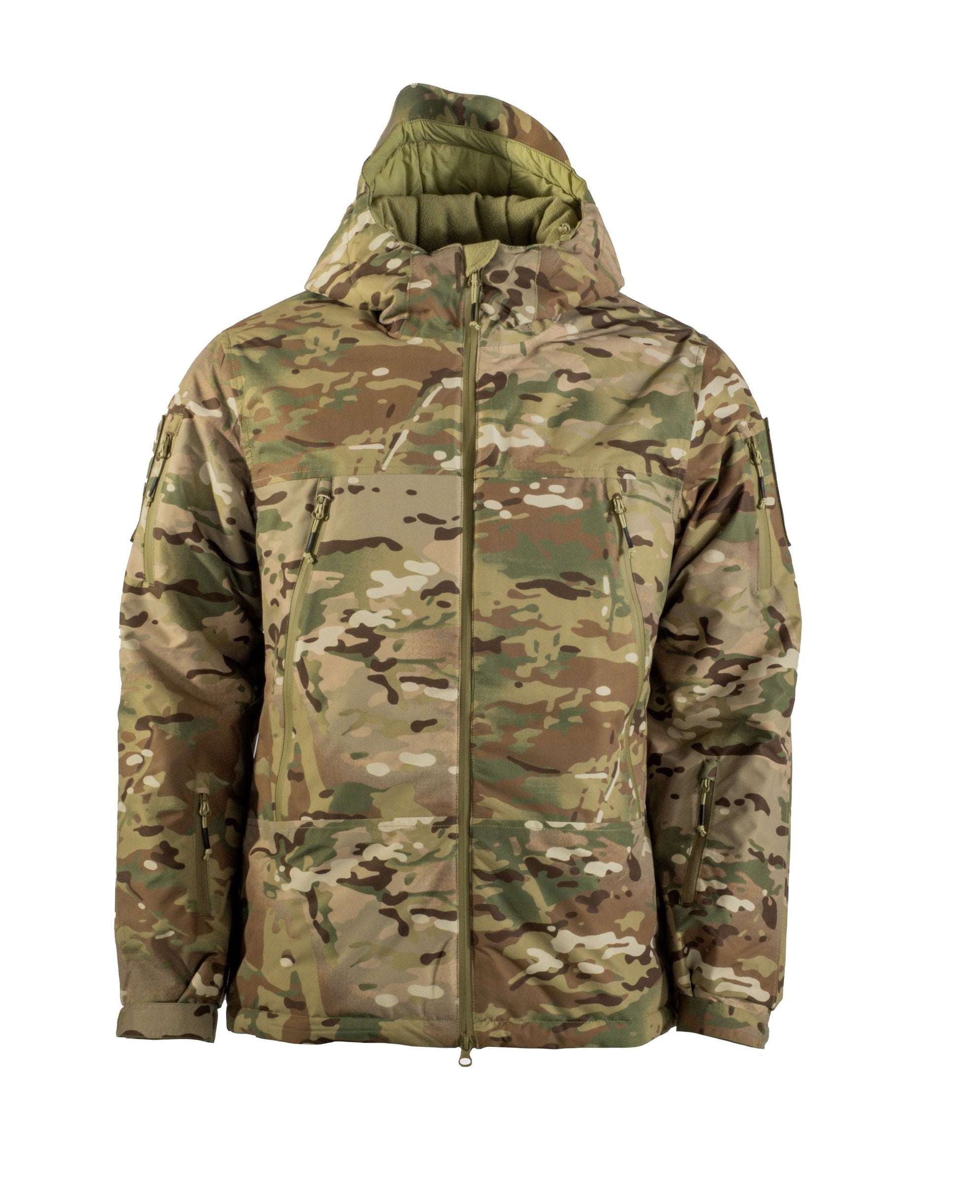 Тактическо зимно яке AB ECW Level 7 MultiCam с PrimaLoft изолация преден план