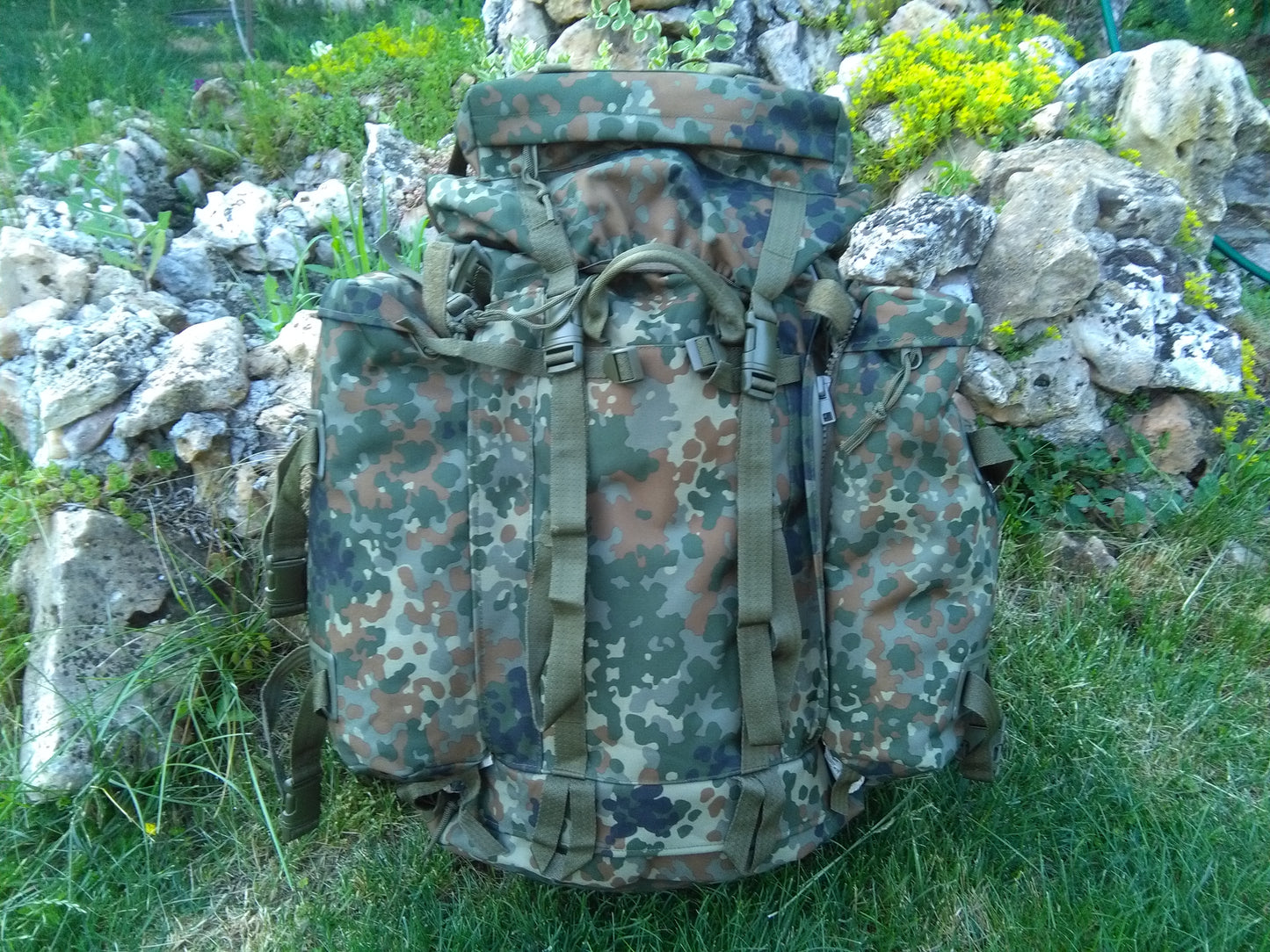 Раница , камуфлажна , туристическа , 80+20 л , "Mountain", BW camo, w/2 side bags.