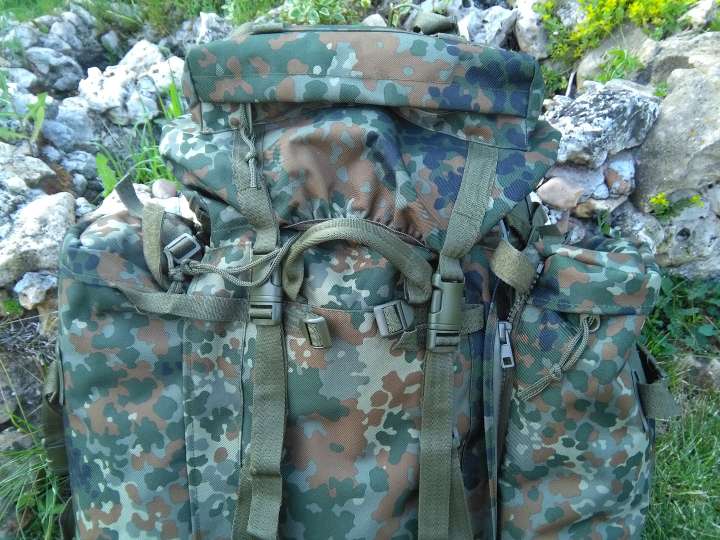 Раница , камуфлажна , туристическа , 80+20 л , "Mountain", BW camo, w/2 side bags.