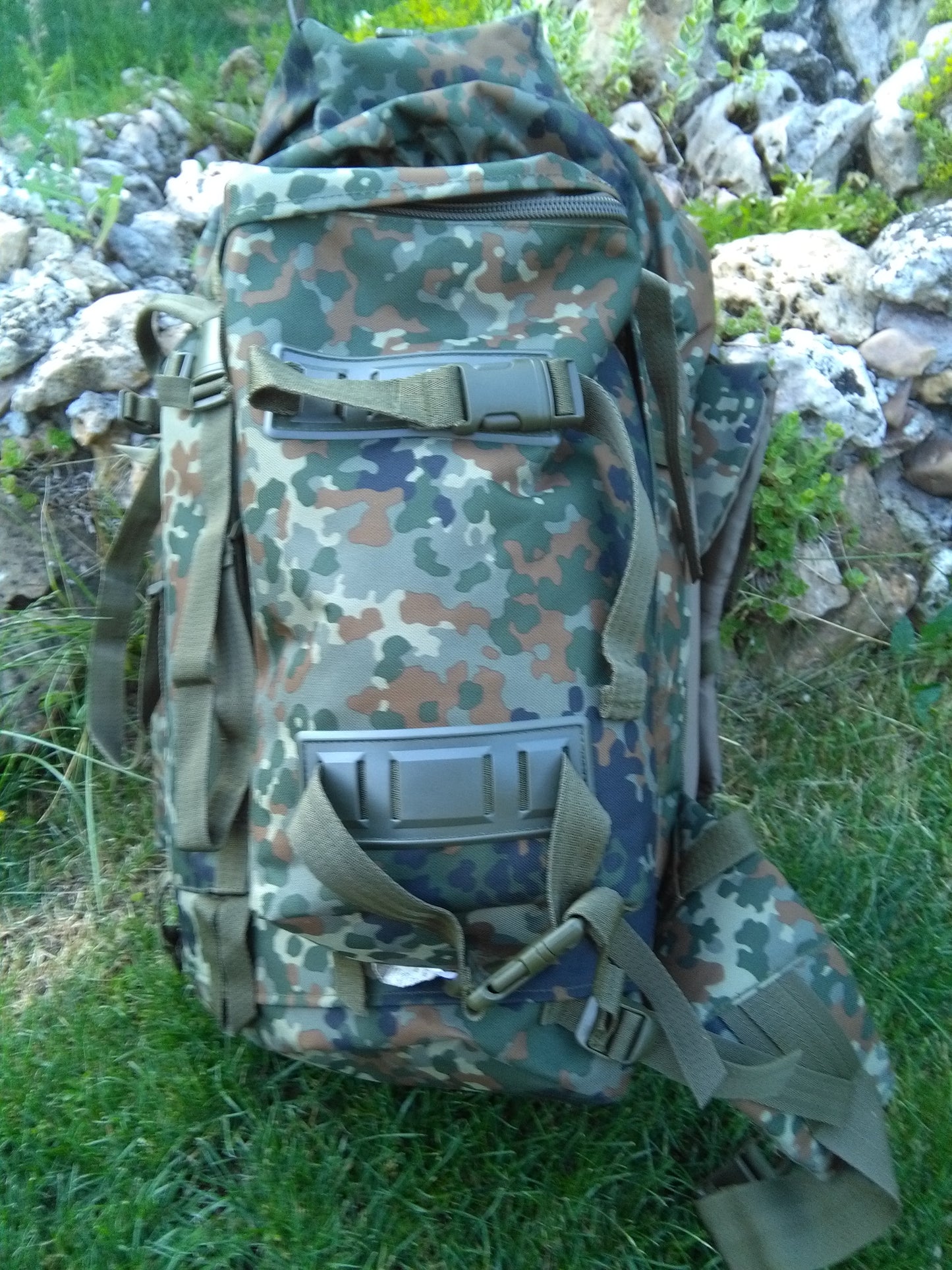 Раница , камуфлажна , туристическа , 80+20 л , "Mountain", BW camo, w/2 side bags.