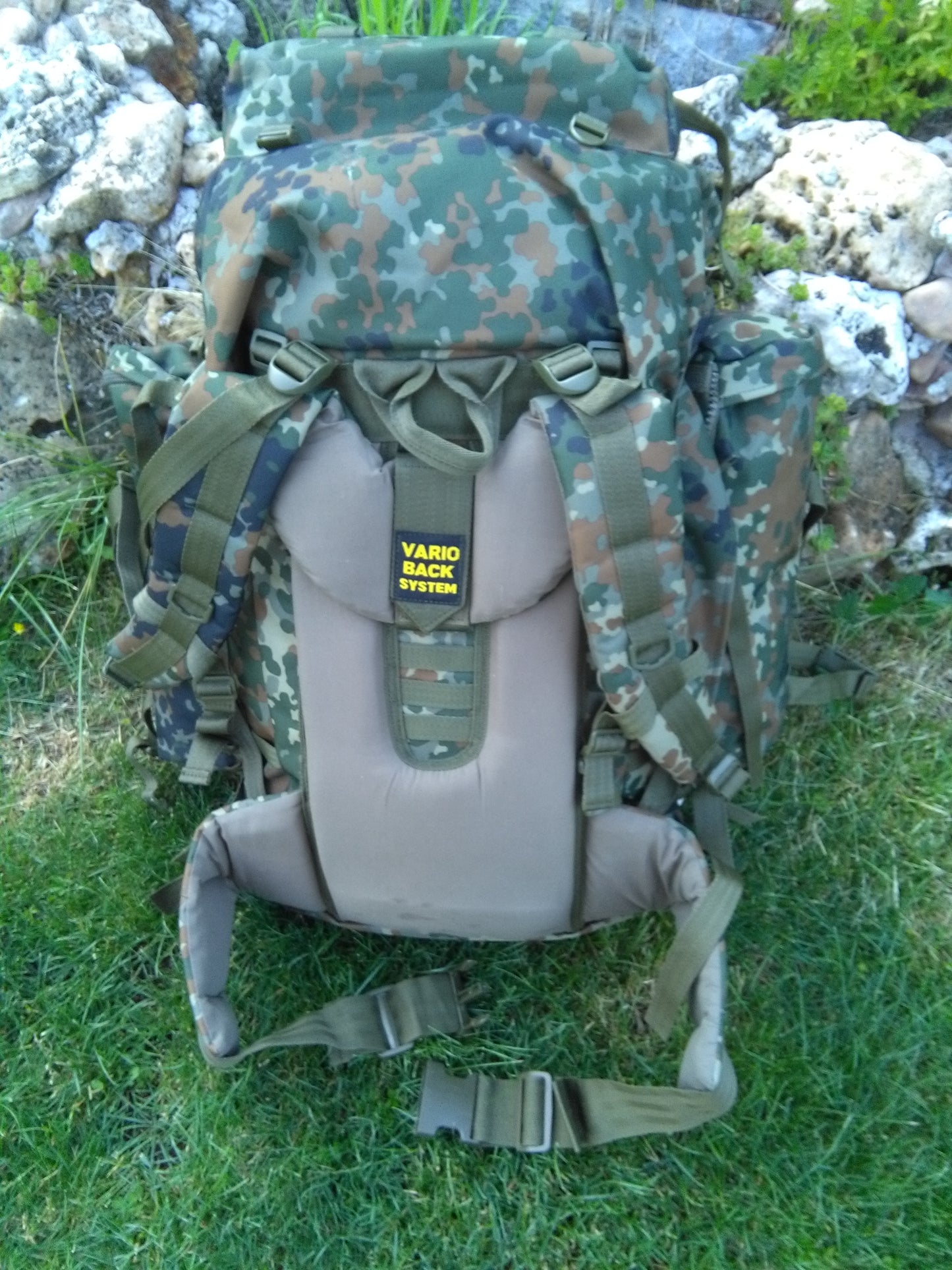 Раница , камуфлажна , туристическа , 80+20 л , "Mountain", BW camo, w/2 side bags.
