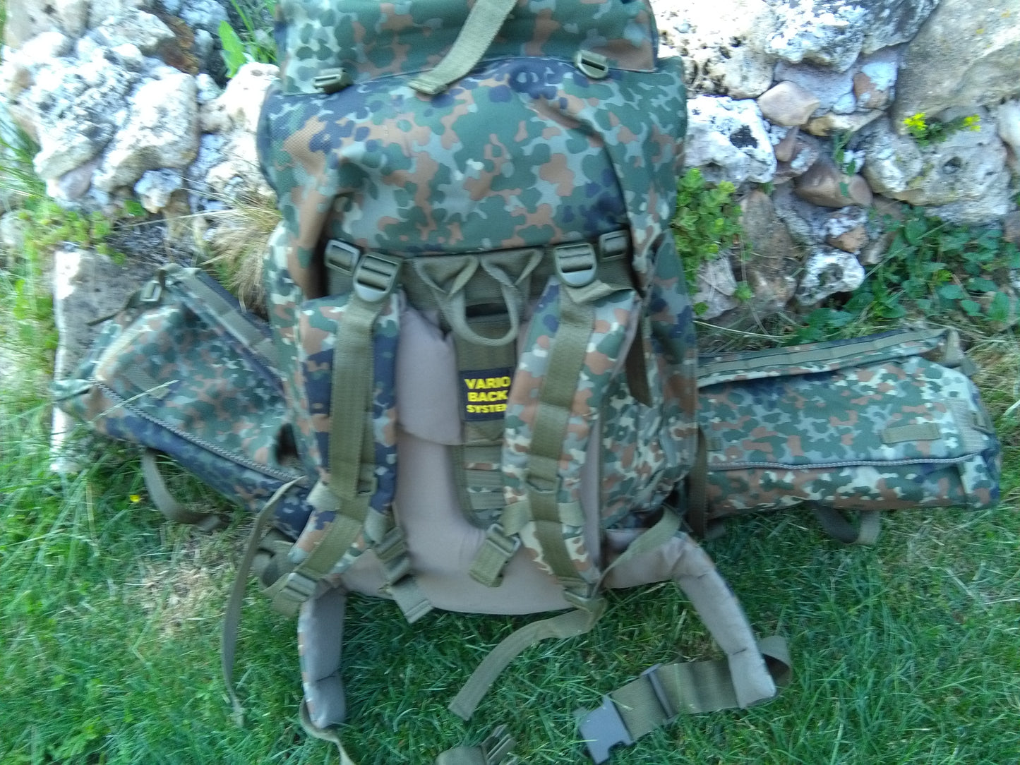Раница , камуфлажна , туристическа , 80+20 л , "Mountain", BW camo, w/2 side bags.