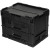 Кутия, пластмасова, сгъваема, 20 л, черна