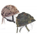 Калъф за каска от немската армия '' 5-COLOUR FLECKTARN CAMO'' двулицев  , ползван .