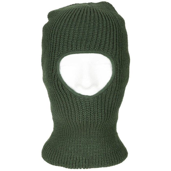 Маска за лице    плетена    олив   с един отвор