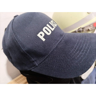 Шапка '' POLICE'' тъмно синя , 100% памук