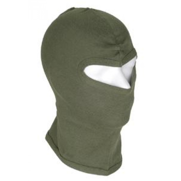 Маска с един отвор , памучна , олив .