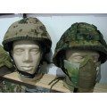 Калъф за каска от немската армия '' 5-COLOUR FLECKTARN CAMO'' двулицев  , ползван .