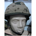 Калъф за каска от немската армия '' 5-COLOUR FLECKTARN CAMO'' двулицев  , ползван .