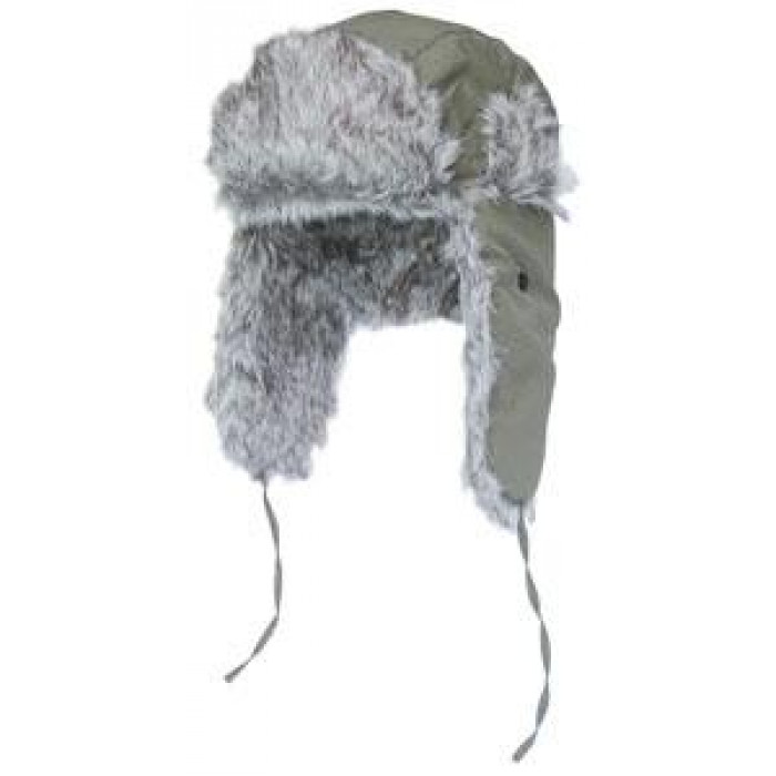 Ушанка авиаторска , руски стил , зелена.