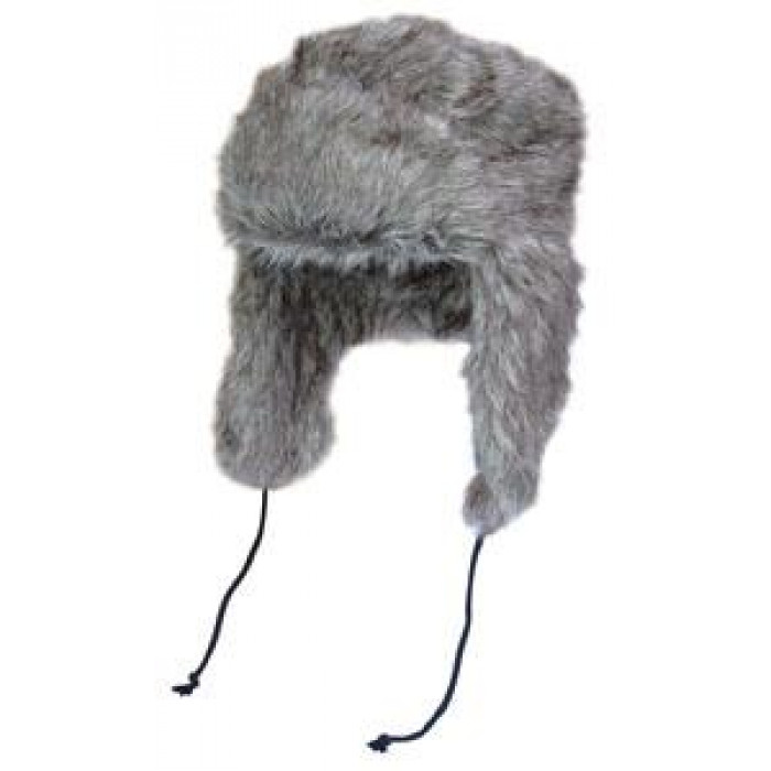 Ушанка руски стил , сива.