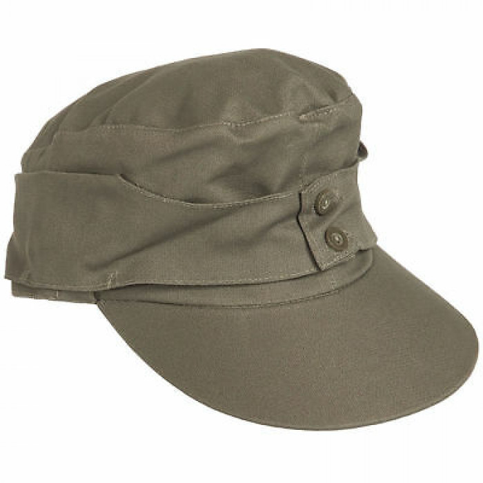Немска военна полева шапка с наушници'' M43 moleskin field cap  german army WW2 '' цвят ''олив''