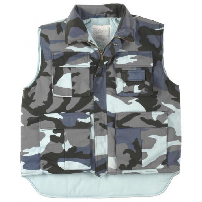 Елек , зимен , ватиран  , камуфлажен ,''US SKY BLUE CAMO RANGER VEST ''
