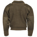 Австрийски военен вълнен пуловер с цип''  Knit  ALIPN- OD green''