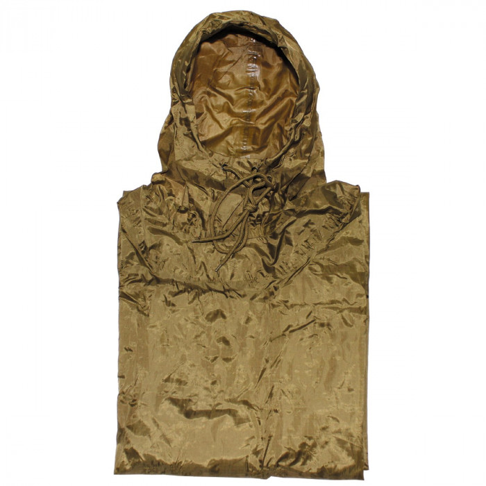 Дъждобран  US Poncho, Rip Stop coyote tan    размер  144 x 223 cm