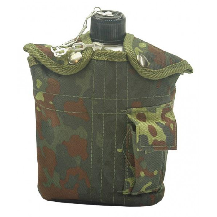Комплект алуминиева манерка с канче и термокалъф '' FLECKTARN CAMO  ''